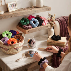 Velvet Scrunchies, Soft Elastic Hair Ties for Ponytails & Updos, 20 or 40 Pack