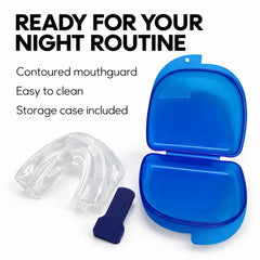 Anti-Snoring Mouth Guard with Storage Case, Nighttime Oral Device, 1 or 2 Pack
