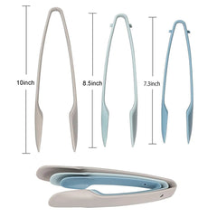 Non-Slip Kitchen Food Tongs – BPA-Free Heat-Resistant Plastic – Lightweight & Durable – Available in 7.3", 8.5", 10" Sizes (3-Pack or 6-Pack)