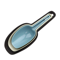 3-Piece Kitchen Scoop Set, Reusable Plastic Scoops for Pantry Staples, Snacks & Ice