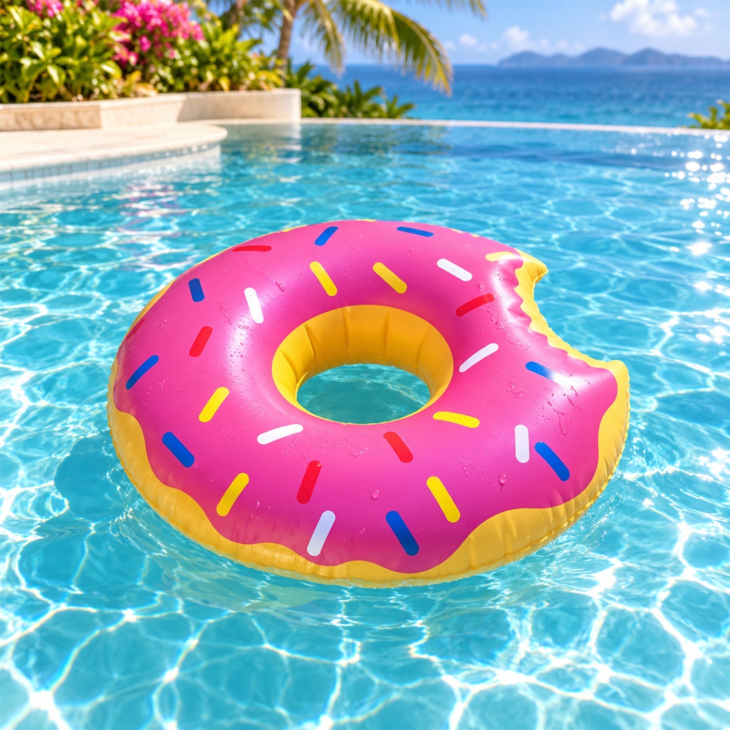 3-Pack Inflatable Donut Drink Holders, Floating Cup Holders for Pool Days