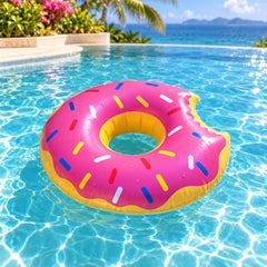 3-Pack Inflatable Donut Drink Holders, Floating Cup Holders for Pool Days