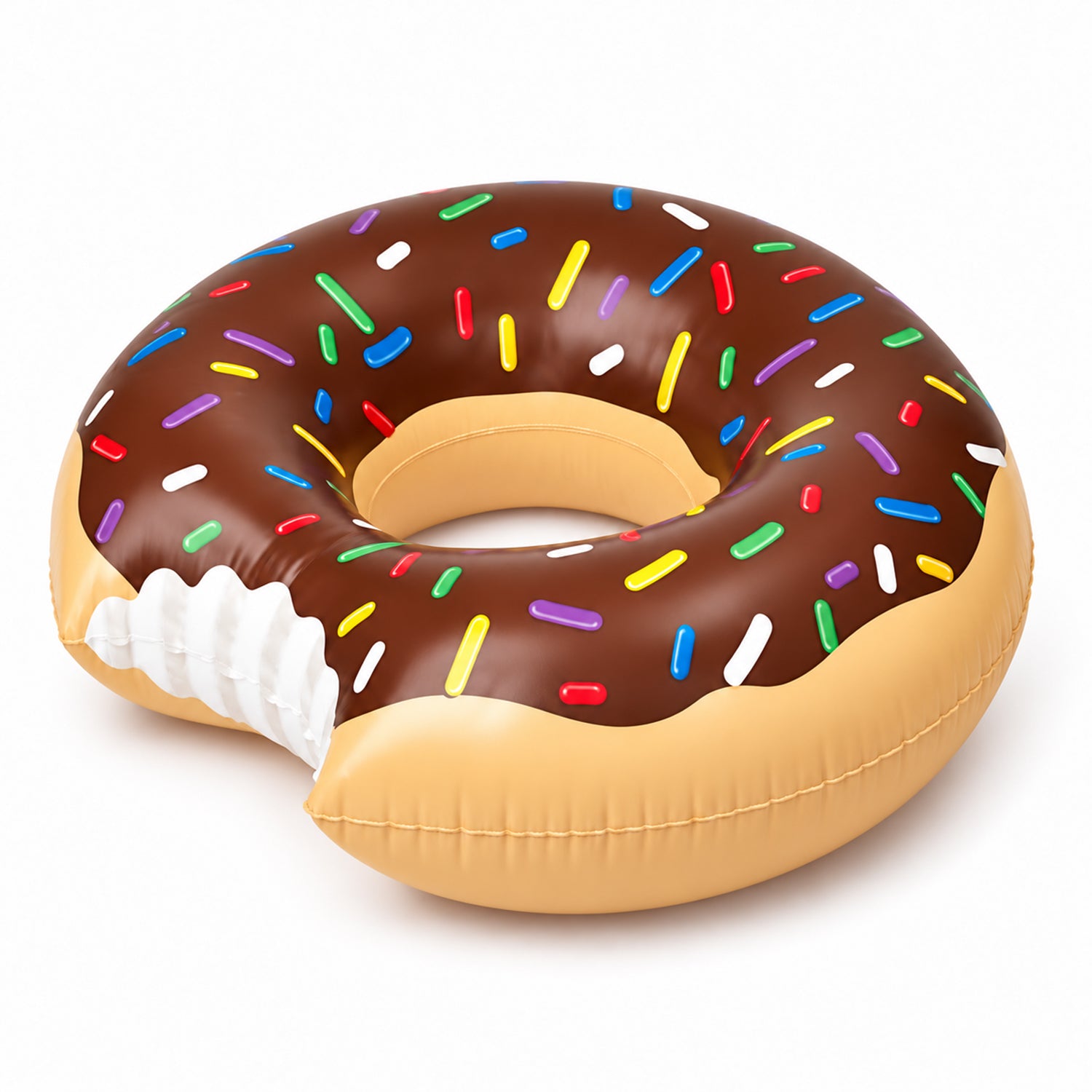 Large Inflatable Donut Pool Float, Chocolate Ring Design, 47.2 Inches