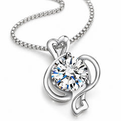 Zodiac Crystal Pendant Necklace, Silver-Plated Birth Sign Jewelry with Chain