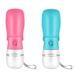 Portable Dog Water Bottle with Dispenser – Leak Proof Travel Pet Water Bottle with Built-In Bowl, One-Hand Use for Walking, Hiking & Outdoor Travel (1-Pack or 2-Pack)