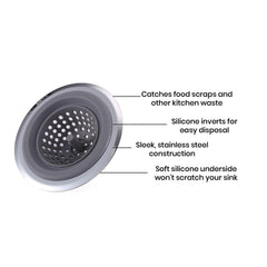 2 in 1 Clog-Free Multi-Purpose Silicone Kitchen Sink Strainer and Stopper (1 or 2-Pack)