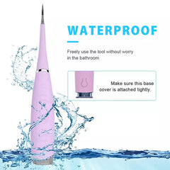 Electric Dental Scaler Plaque Remover – USB Rechargeable Tartar & Calculus Removal Tool – Waterproof Tooth Stain Cleaner for Home Oral Care (Blue or Pink)