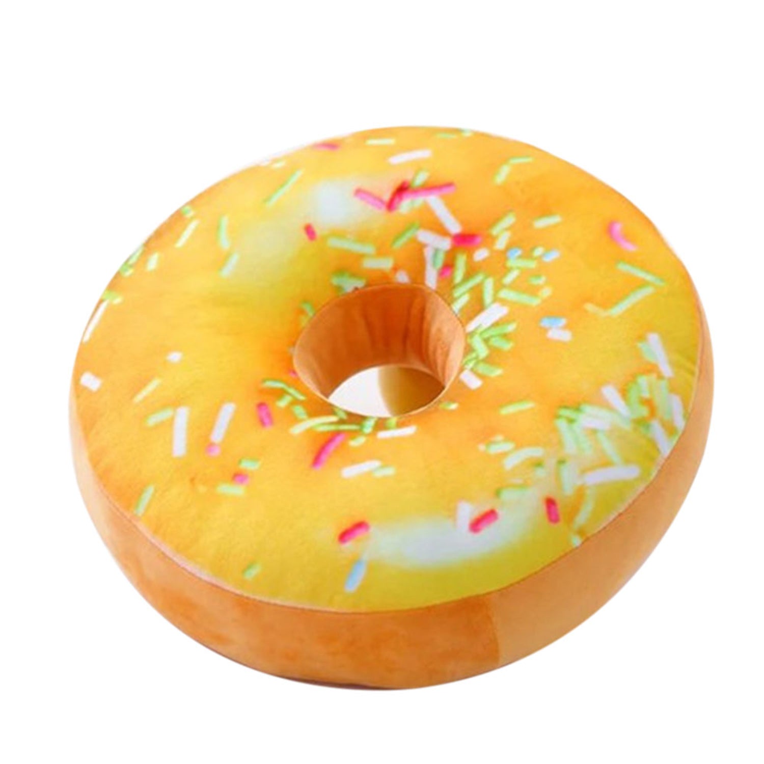 Donut Throw Pillow, Soft Round Decorative Cushion for Beds & Sofas, 16-Inch Style