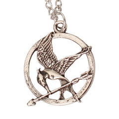Bird Emblem Pendant Necklace – Gold or Silver Tone Flying Bird Necklace for Women & Men – Fantasy Inspired Jewelry Gift (18” Chain)