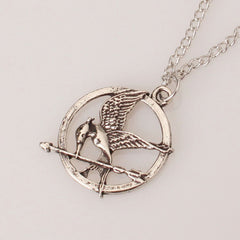 Bird Emblem Pendant Necklace – Gold or Silver Tone Flying Bird Necklace for Women & Men – Fantasy Inspired Jewelry Gift (18” Chain)