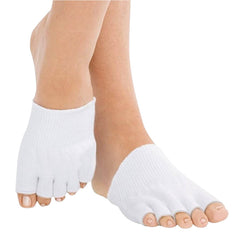 3-Pair Gel-Lined Open-Toe Foot Sleeves, Soft Stretch Cushioned Foot Socks