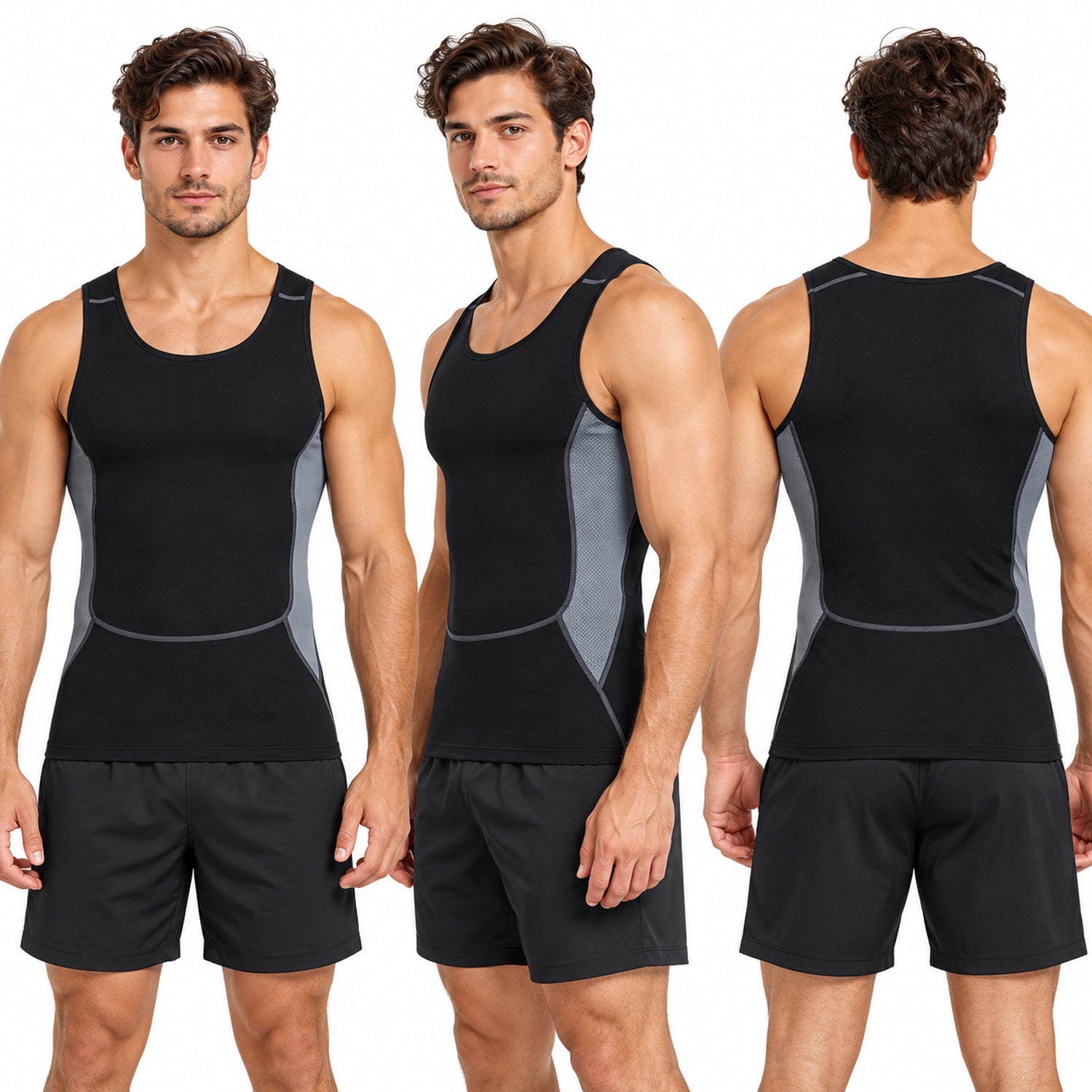 Men's Sleeveless Quick-Dry Workout Shirt, Lightweight Exercise Tank Top