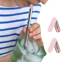 Collapsable Telescopic Reusable Drinkable Straw (2-Pack)