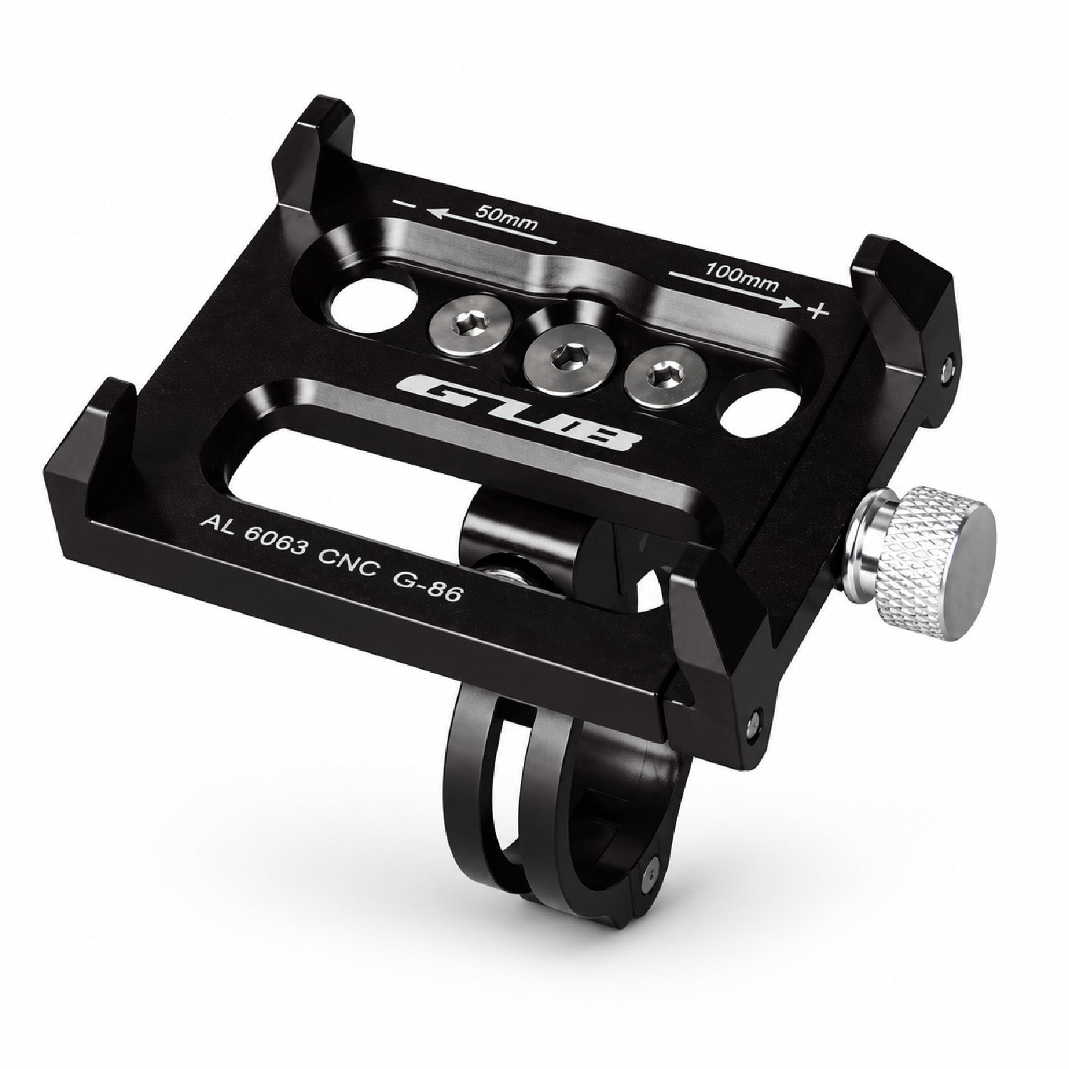 Metal Bicycle Phone Mount, Handlebar Smartphone Holder, Black or Red