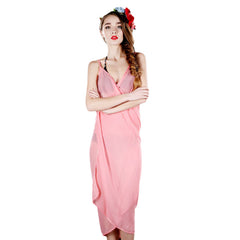 Women's Swimsuit Cover-Up Wrap Dress, Lightweight Beach & Pool Layer