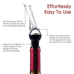 Premium Wine Aerator Pourer And Decanter Spout (1-Pack or 2-Pack)