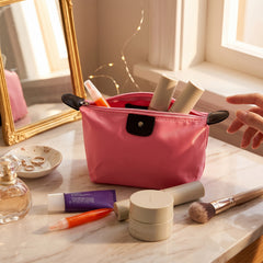 Candy Makeup Bag for Women – Lightweight Nylon Cosmetic Pouch in Assorted Colors, Portable Travel Makeup Organizer for Purse, Toiletries, Beauty Essentials & On-the-Go Touchups