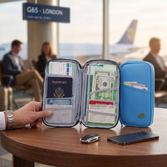 Travel Wallet & Passport Holder, Water-Resistant Organizer with 14 Compartments, 1 or 2 Pack