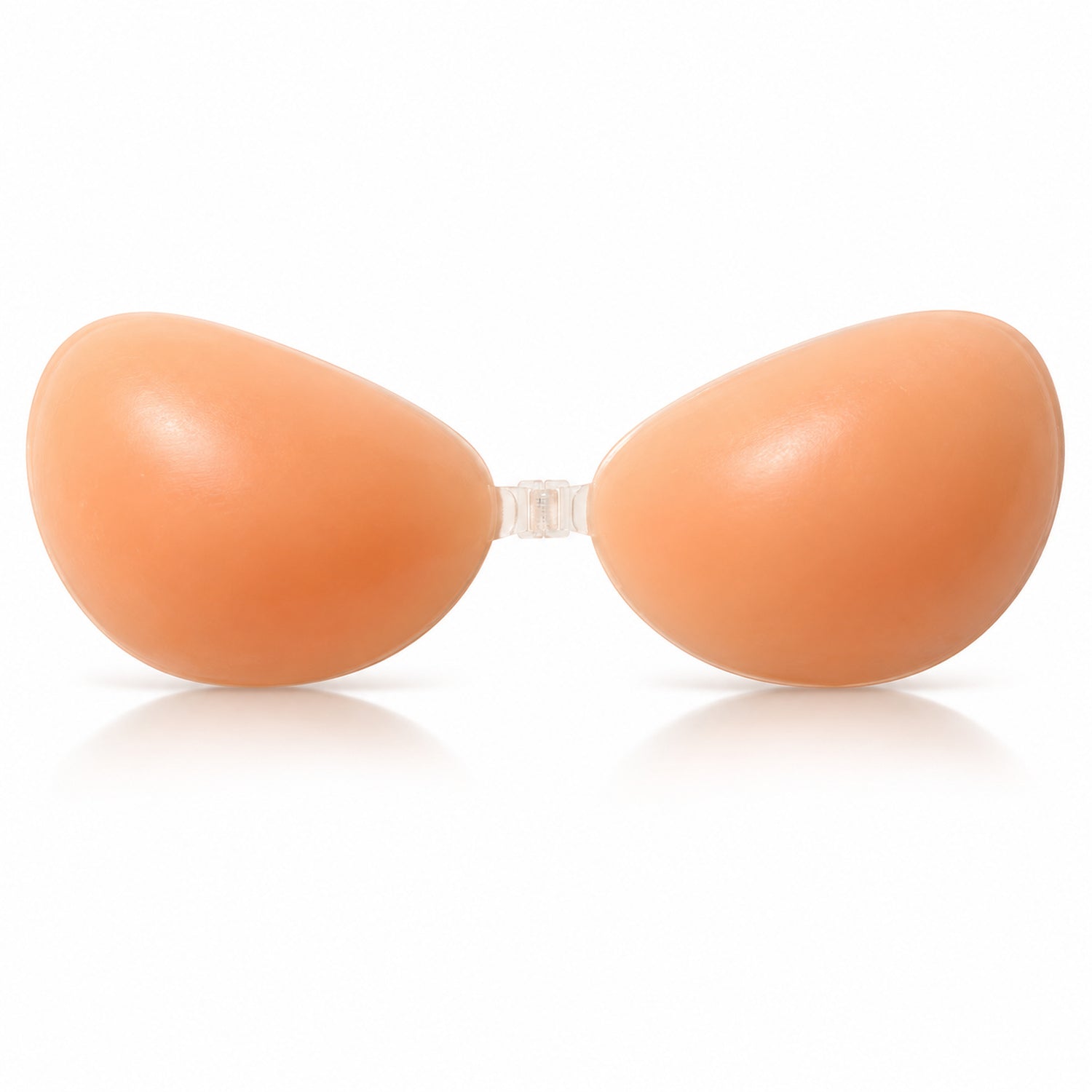 Adhesive Silicone Strapless Bra, Seamless Backless Cups with Front Closure