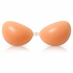 Adhesive Silicone Strapless Bra, Seamless Backless Cups with Front Closure