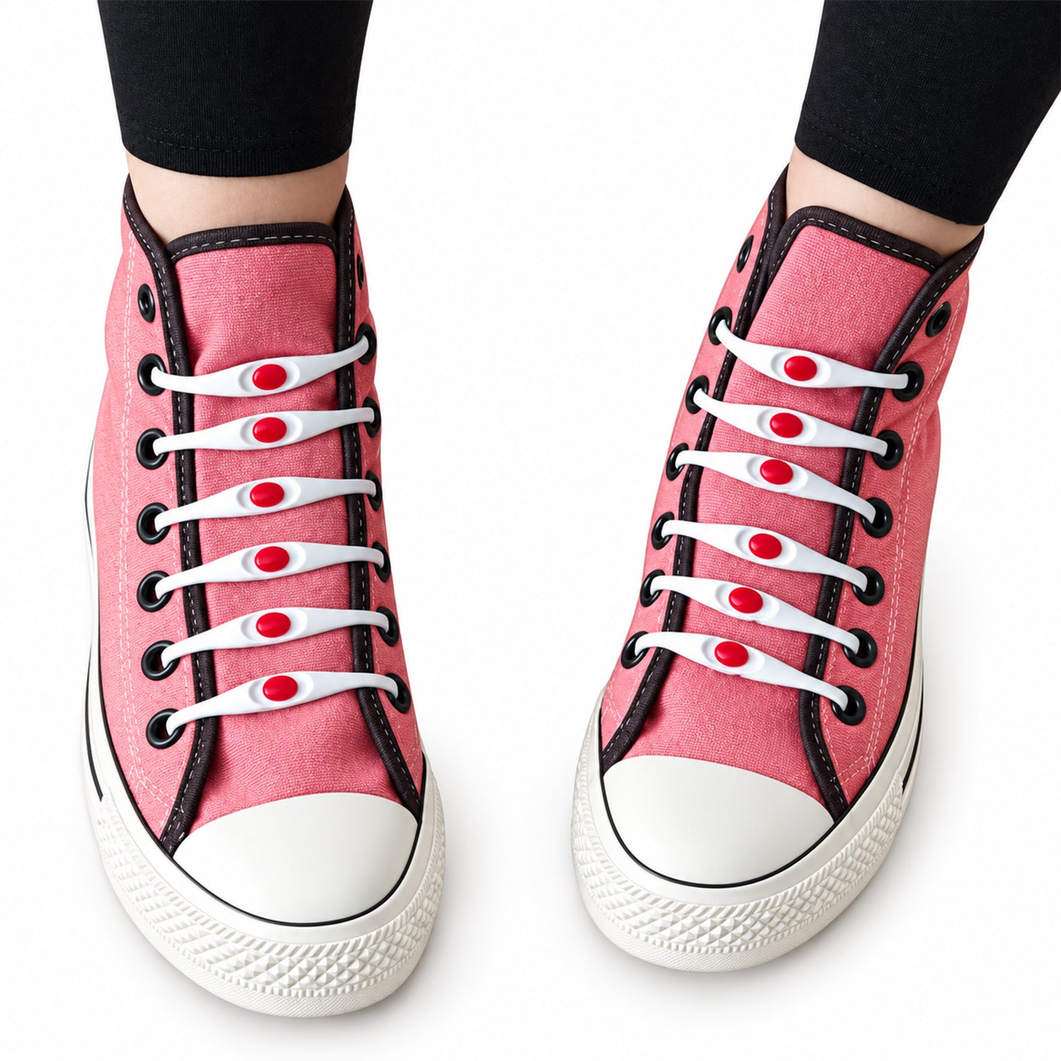 No-Tie Silicone Shoelaces, Stretch Slip-On Replacement Laces for Everyday Shoes