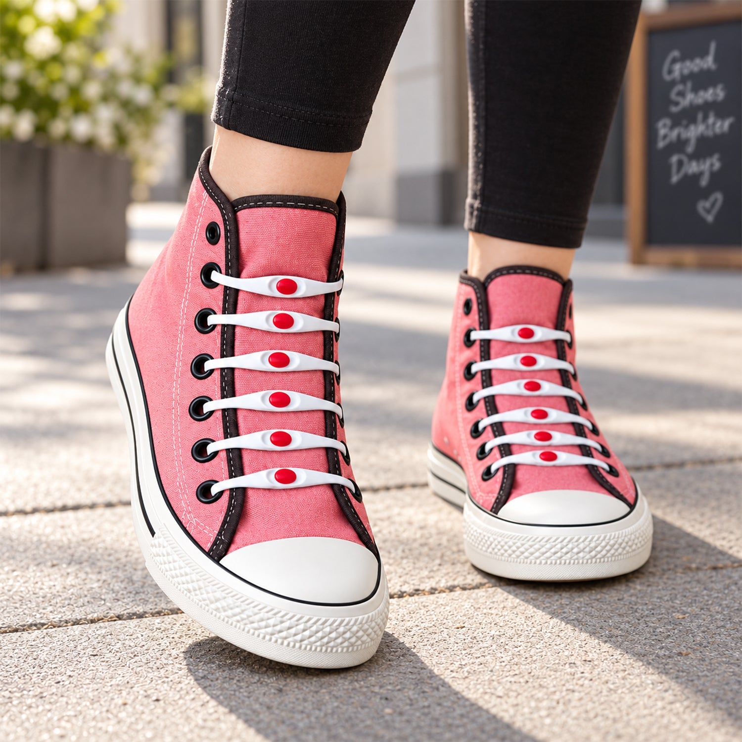 No-Tie Silicone Shoelaces, Stretch Slip-On Replacement Laces for Everyday Shoes