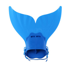 Kids' Mermaid Swim Fin, Adjustable Blue Monofin with Quick-Release Straps