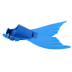 Kids' Mermaid Swim Fin, Adjustable Blue Monofin with Quick-Release Straps