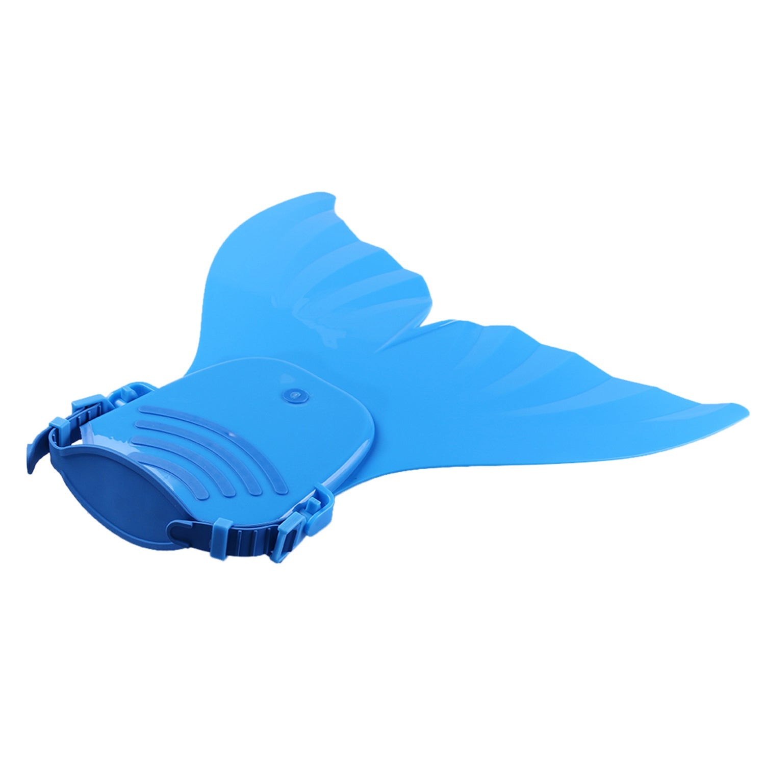Kids' Mermaid Swim Fin, Adjustable Blue Monofin with Quick-Release Straps