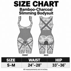 Women's Bamboo Charcoal Slimming Bodysuit – Full Body Shapewear with Tummy Control, Bust Support, Hip & Thigh Smoothing, Stretch Compression Body Shaper for Under Clothes