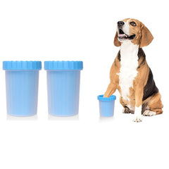 Portable Silicone Pet Paw Cleaner for Dogs & Cats (1-Pack or 2-Pack) – 2-in-1 Dog Paw Cleaning Cup & Grooming Brush – Portable Muddy Paw Washer for Small & Medium Pets