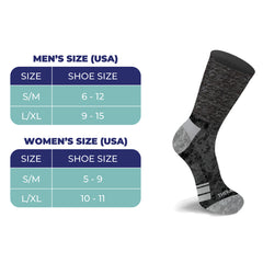 2-Pairs: Non-Binding Loose Fit Cotton Diabetic Crew Socks With Extra Wide Top For Men and Women