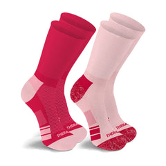 2-Pairs: Non-Binding Loose Fit Cotton Diabetic Crew Socks With Extra Wide Top For Men and Women