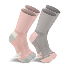 2-Pairs: Non-Binding Loose Fit Cotton Diabetic Crew Socks With Extra Wide Top For Men and Women
