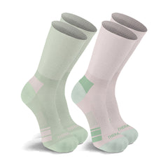 2-Pairs: Non-Binding Loose Fit Cotton Diabetic Crew Socks With Extra Wide Top For Men and Women