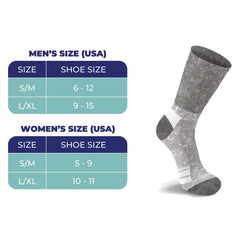 2-Pairs: Non-Binding Loose Fit Cotton Diabetic Crew Socks With Extra Wide Top For Men and Women