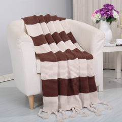 Vintage Plaid Fluffy Throw Blanket 50 x 67 Inches – Super Soft Cashmere-Like Acrylic Blanket with Fringe – Cozy All-Season Throw for Couch, Bed, Camping & Travel