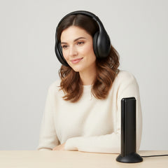 5-in-1 Wireless Headphones with Mic – FM Radio, Wired & Wireless Headset, Audio Monitoring & Chat Headphones – Adjustable Over-Ear Headphones for Music & Calls