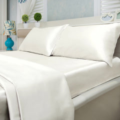 Cypress Luxury Linen Silky-Soft Satin Sheet Set (4-Piece)