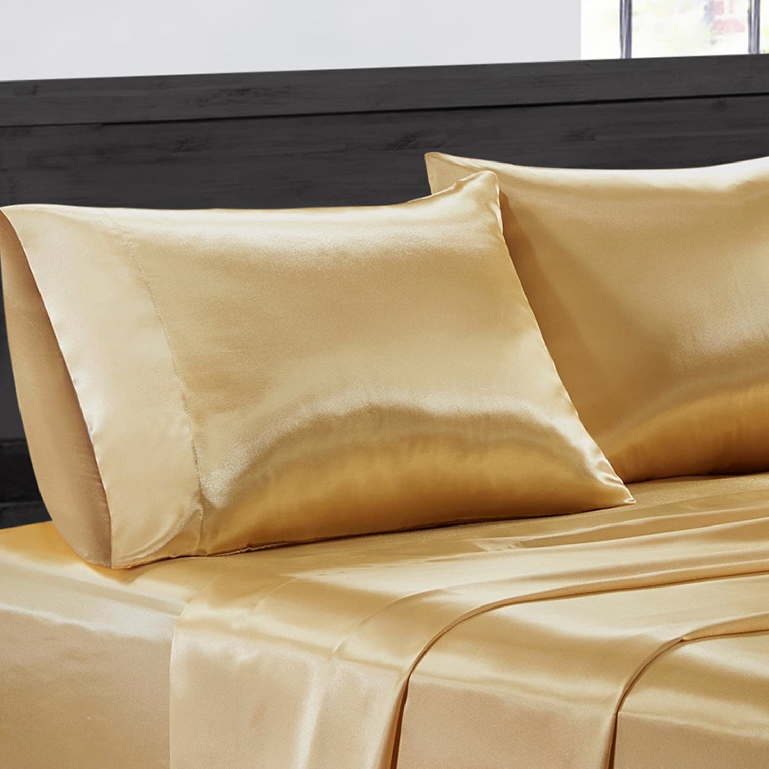 Cypress Luxury Linen Silky-Soft Satin Sheet Set (4-Piece)