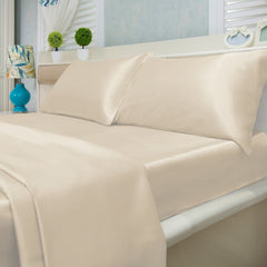 Cypress Luxury Linen Silky-Soft Satin Sheet Set (4-Piece)