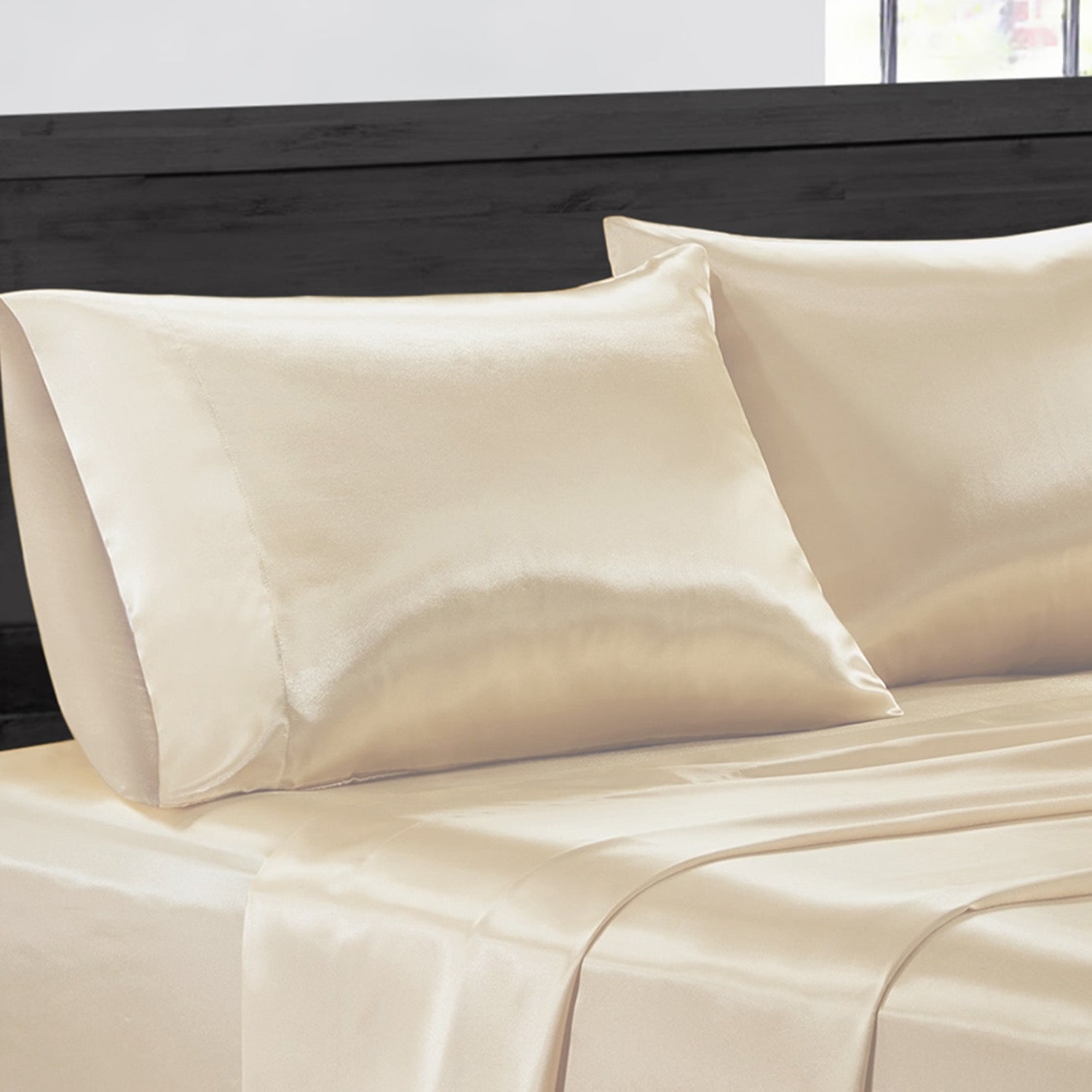 Cypress Luxury Linen Silky-Soft Satin Sheet Set (4-Piece)